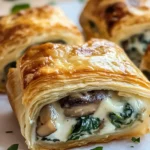 Creamy Mushroom & Spinach Stuffed Pastry Bites