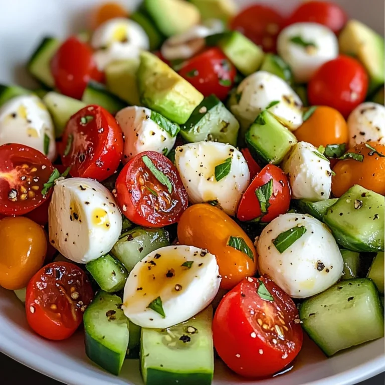 Easy Cucumber Mozzarella Salad