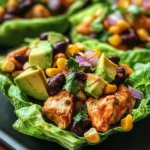 Honey Lime Chicken & Avocado Lettuce Cups