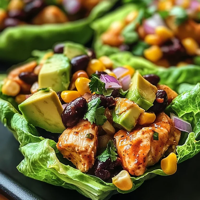 Honey Lime Chicken & Avocado Lettuce Cups