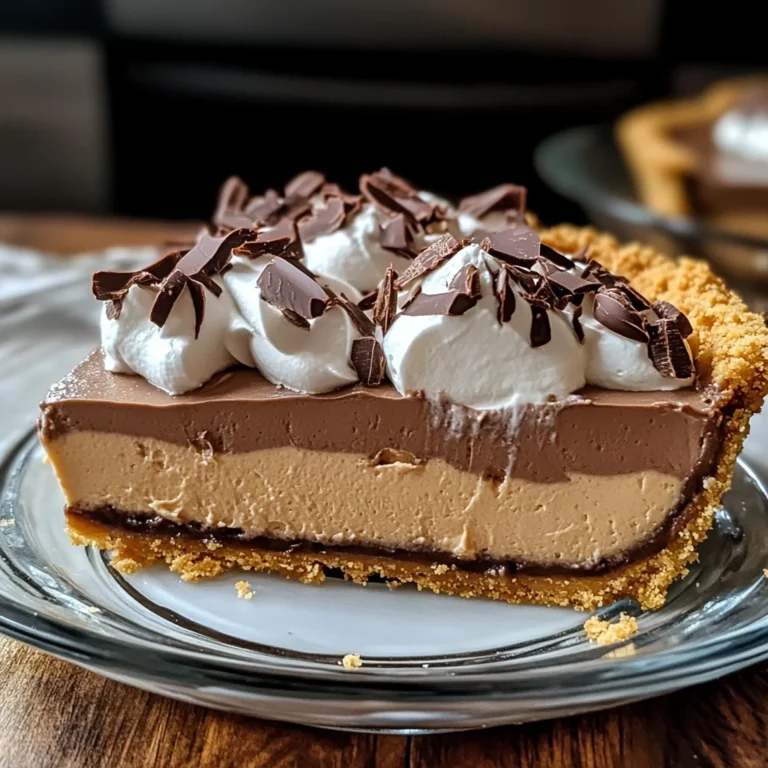 No-Bake Cream Cheese Peanut Butter Pie with Chocolate Whipped Cream