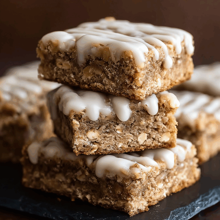 Iced Oatmeal Cookie Bar Recipe