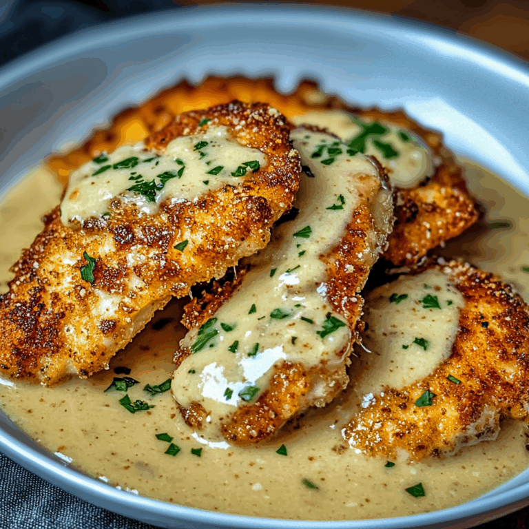 Crispy Parmesan Chicken with a Rich Garlic Sauce – Easy Dinner Idea